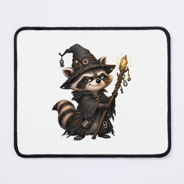 Item preview, Fantasy Raccoon Wizard Crystal Staff Mischief designed and sold by Artmares.