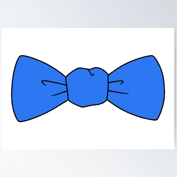 Item preview, Cute Blue Bow Tie Cartoon Illustration designed and sold by ubborn.