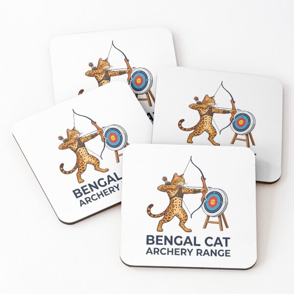 Item preview, Bengal Cat Archery Range Bow Arrow Target designed and sold by PictoVibe.