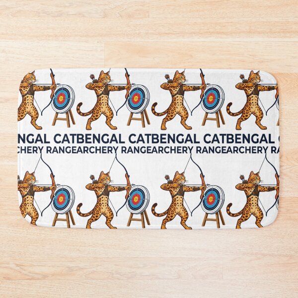 Item preview, Bengal Cat Archery Range Bow Arrow Target designed and sold by PictoVibe.