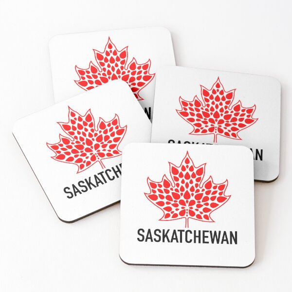 Item preview, SASKATCHEWAN Red Modern Maple Leaf Emblem designed and sold by Great Canadian Collective.