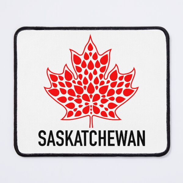 Item preview, SASKATCHEWAN Red Modern Maple Leaf Emblem designed and sold by Great Canadian Collective.