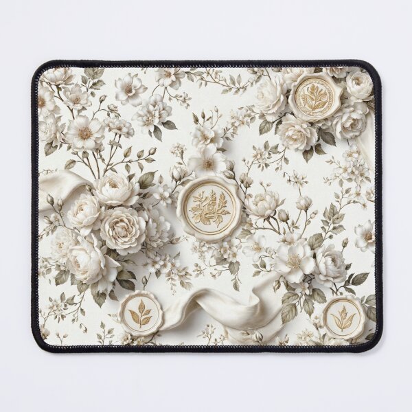 Item preview, Elegant Pearl Rose Floral Seamless Pattern designed and sold by IntelliMindDesigns.