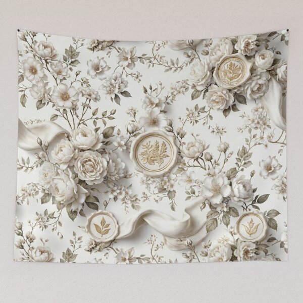 Item preview, Elegant Pearl Rose Floral Seamless Pattern designed and sold by IntelliMindDesigns.