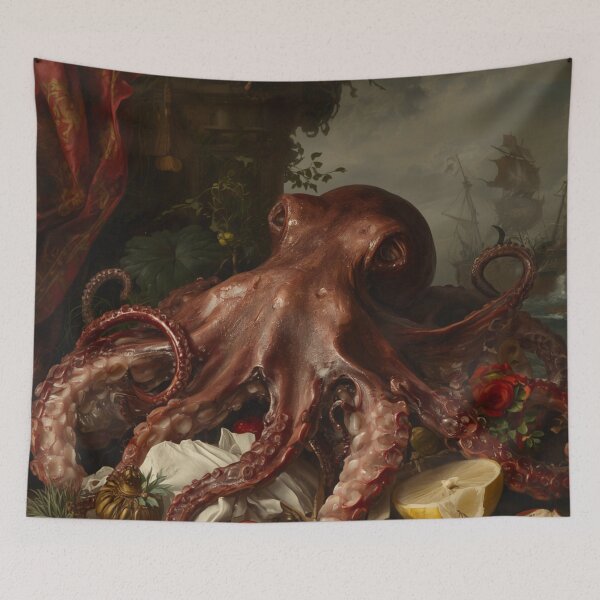 Item preview, Dark Baroque Octopus designed and sold by Retro-Bloom.