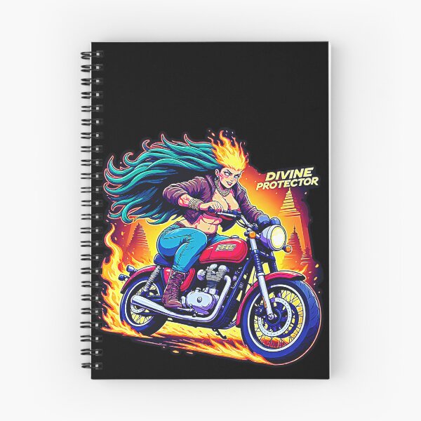 Item preview, Divine Protector Motorcycle Goddess Fantasy Biker designed and sold by Neer arts.