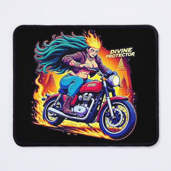 Item preview, Divine Protector Motorcycle Goddess Fantasy Biker designed and sold by Neer arts.