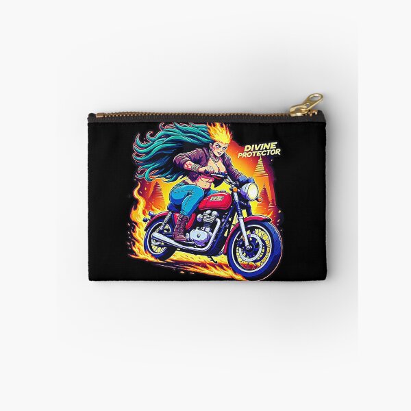 Item preview, Divine Protector Motorcycle Goddess Fantasy Biker designed and sold by Neer arts.