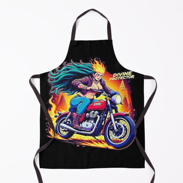Item preview, Divine Protector Motorcycle Goddess Fantasy Biker designed and sold by Neer arts.