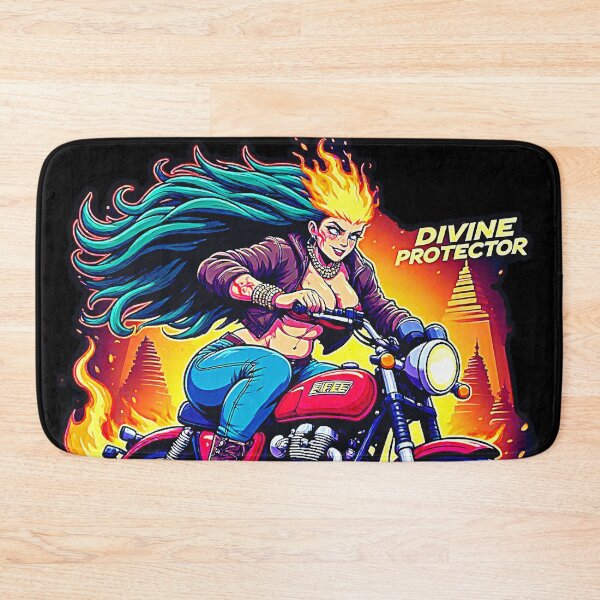 Item preview, Divine Protector Motorcycle Goddess Fantasy Biker designed and sold by Neer arts.