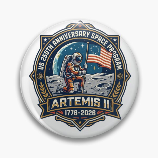 Item preview, US 250th Anniversary Space Program Artemis II 1776 2026 designed and sold by PictoVibe.