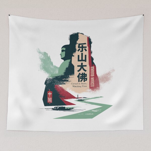 Item preview, Majestic Leshan Giant Buddha Watching Time designed and sold by EdvvinStudios.
