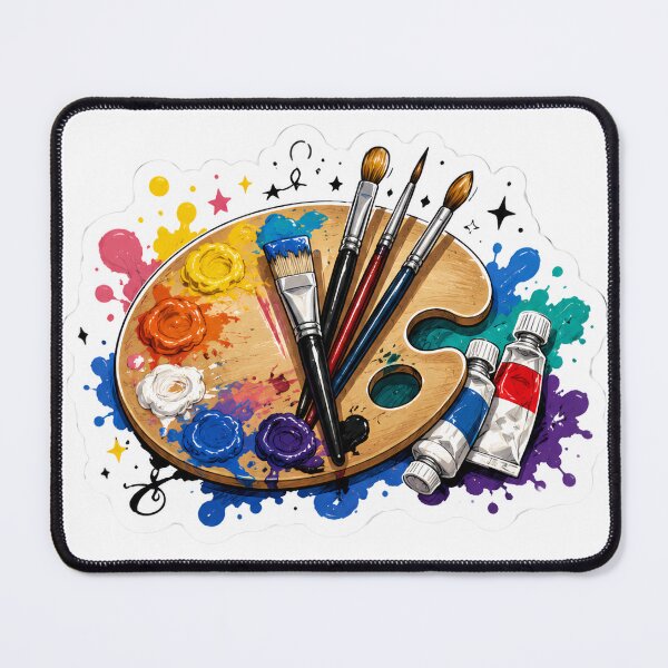 Item preview, Colorful Watercolor Art Palette Sketch designed and sold by arildesings.