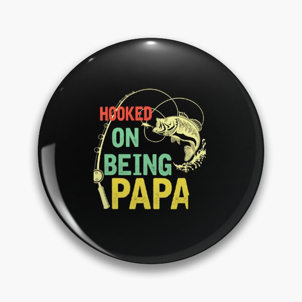 Item preview, Hooked On Being Papa Funny Fishing Grandpa Gift For Anglers designed and sold by msaloyach.