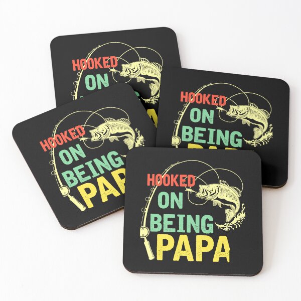 Item preview, Hooked On Being Papa Funny Fishing Grandpa Gift For Anglers designed and sold by msaloyach.