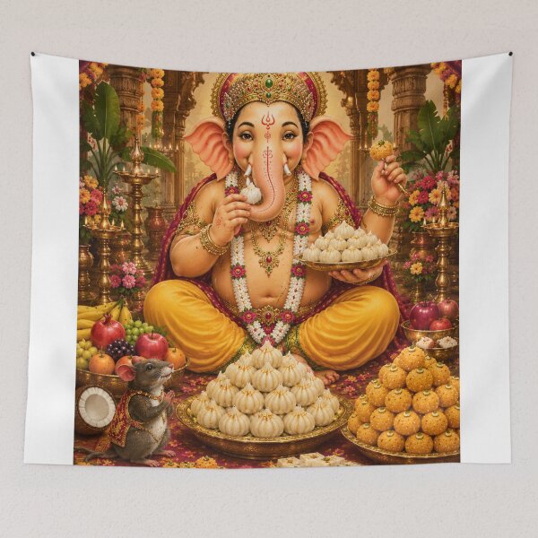 Item preview, The Moon's Pride and Lord Ganesha's Blessing Series – The Grand Feast of Modaks designed and sold by Homyar.