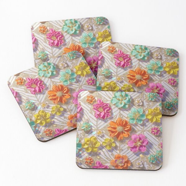 Item preview, Vibrant Quilted Floral Seamless Pattern designed and sold by IntelliMindDesigns.