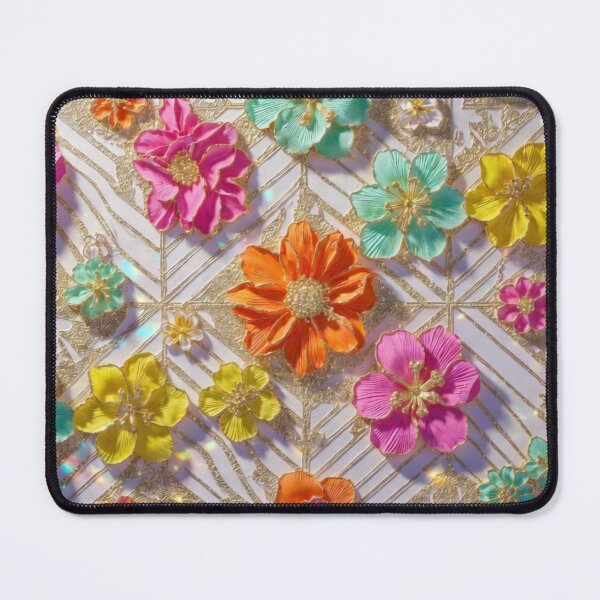 Item preview, Vibrant Quilted Floral Seamless Pattern designed and sold by IntelliMindDesigns.