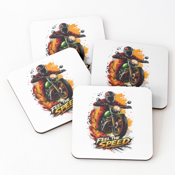 Item preview, Feel The Speed Green Motorcycle Rider Design | Vintage Cafe Racer Biker Graphic designed and sold by Akseries.