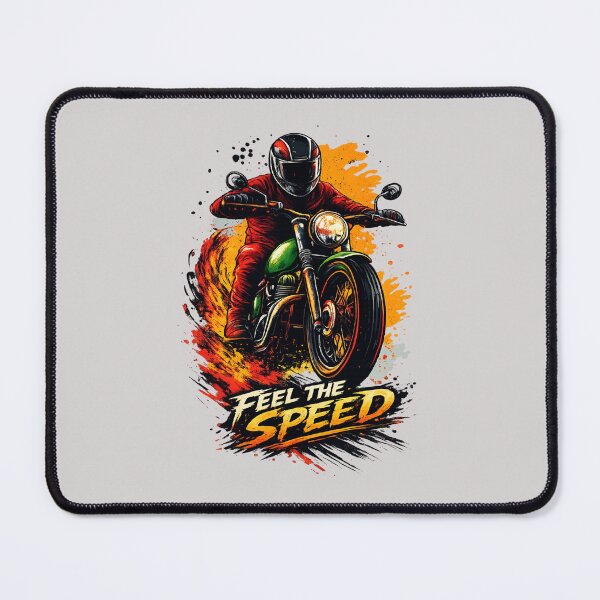 Item preview, Feel The Speed Green Motorcycle Rider Design | Vintage Cafe Racer Biker Graphic designed and sold by Akseries.