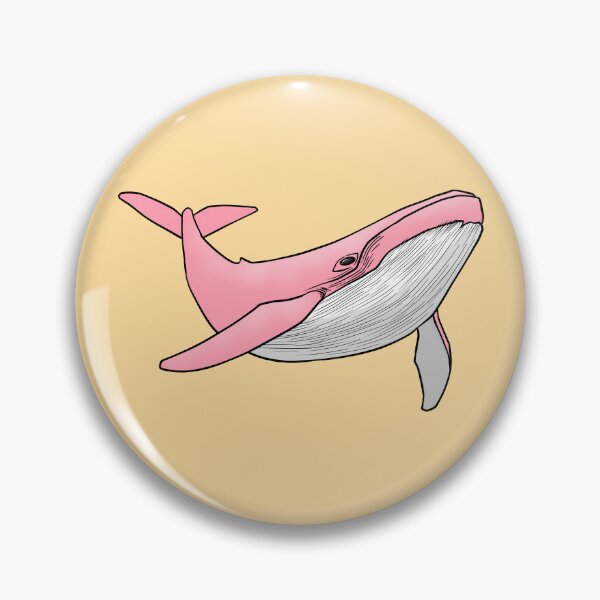 Item preview, Pink Whale Swimming Ocean Marine Life Simple Line Art designed and sold by ubborn.