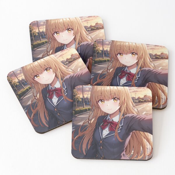 Item preview, Mahiru Shiina Angel Next Door Sunset School Selfie designed and sold by SubtextandSass.