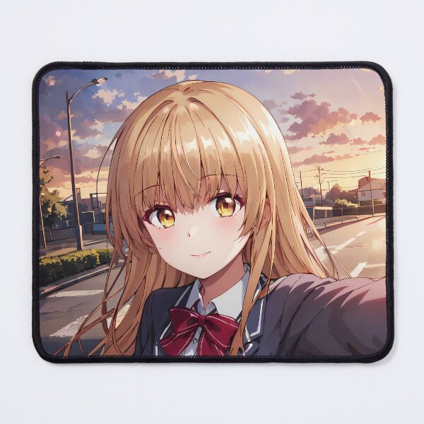 Item preview, Mahiru Shiina Angel Next Door Sunset School Selfie designed and sold by SubtextandSass.