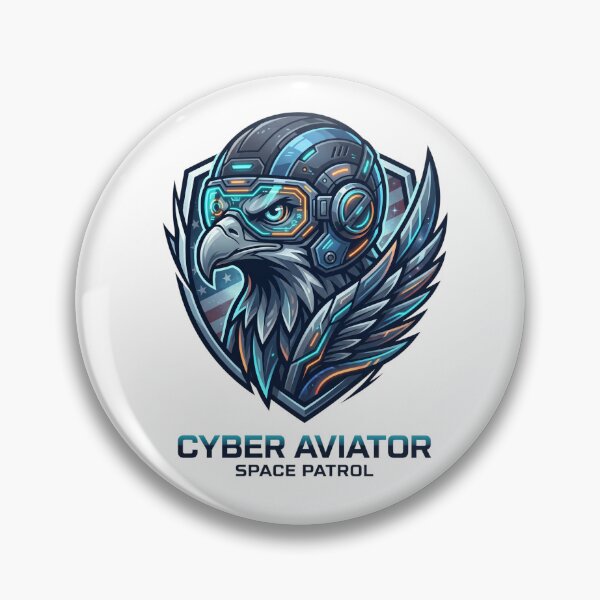 Item preview, Bald Eagle Cyberpunk Pilot Neon Patriotic Cyber Aviator designed and sold by PictoVibe.