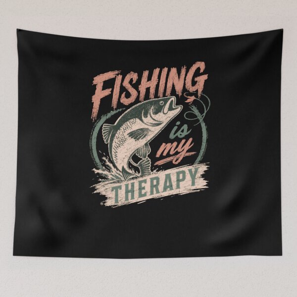 Item preview, Fishing Is My Therapy Angler Fisherman Hobby Outdoorsman designed and sold by JonesFlora2025.