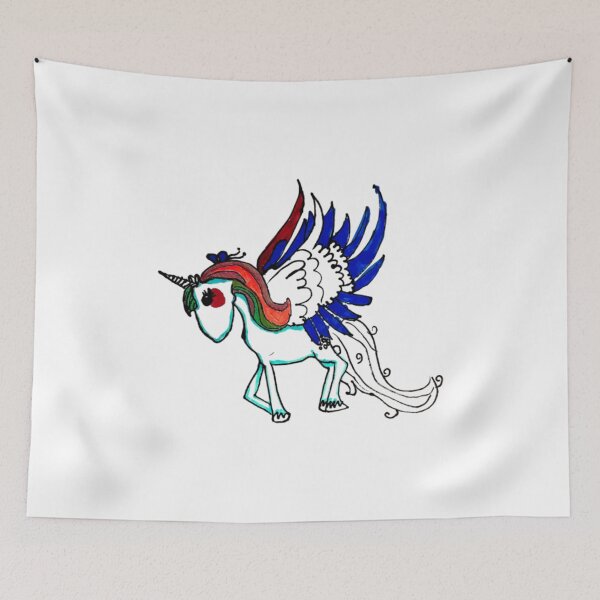 Item preview, Neon Winged Horse Mythical Pegasus Fantasy Graphic designed and sold by Cchotlan.