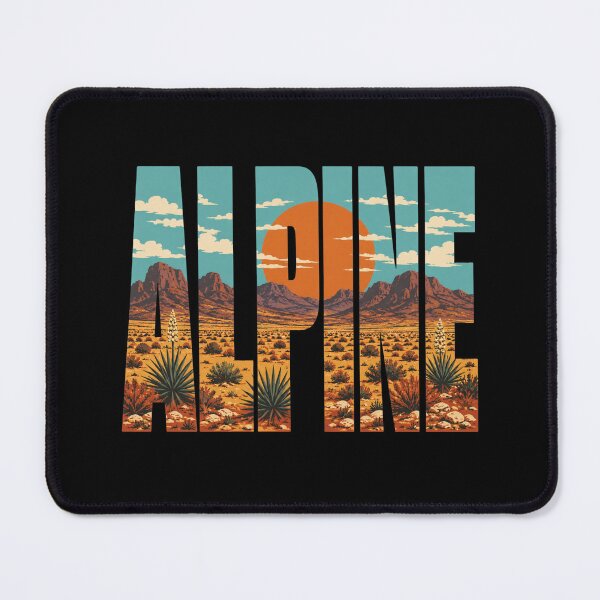 Item preview, Alpine Texas Desert Sunset Typography designed and sold by SimplyJasper.