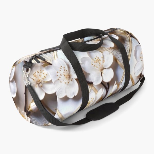 Item preview, Dense Cherry Blossom Gold Lattice Pattern designed and sold by IntelliMindDesigns.