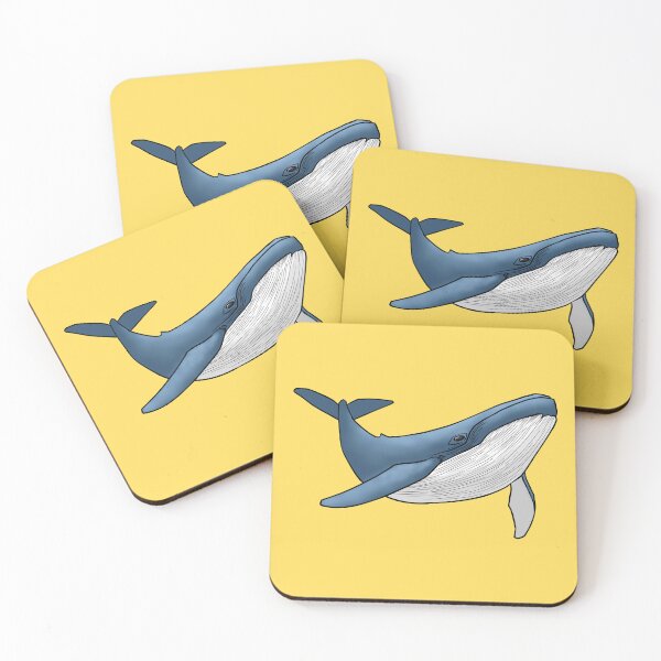 Item preview, Blue Whale Swimming Ocean Marine Life Simple Line Art designed and sold by ubborn.