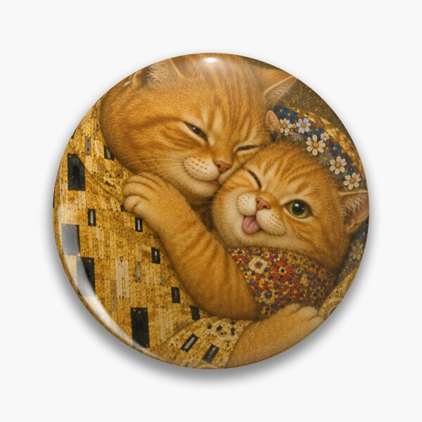 Item preview, Funny Chonky Orange Tabby Cat Daydreamscape The Kiss Cat Parody designed and sold by Mindworx21.