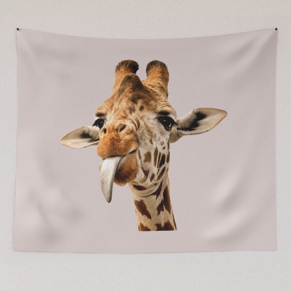 Item preview, Giraffe with Cute Tongue designed and sold by NoThoughtsCat.