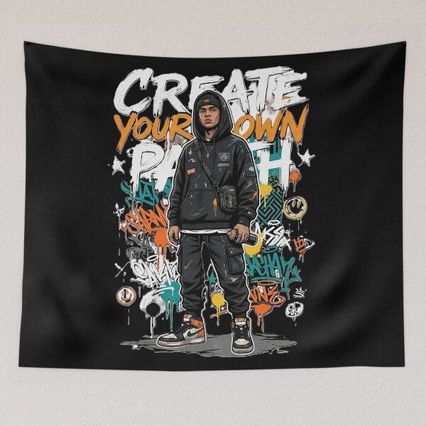 Item preview, Create Your Own Path Graffiti Streetwear Graphic Art designed and sold by ShadowSketch-HP.