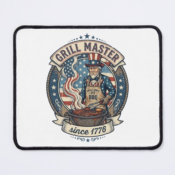 Item preview, Uncle Sam BBQ Pitmaster Grill Master 1776 Fourth July designed and sold by PictoVibe.