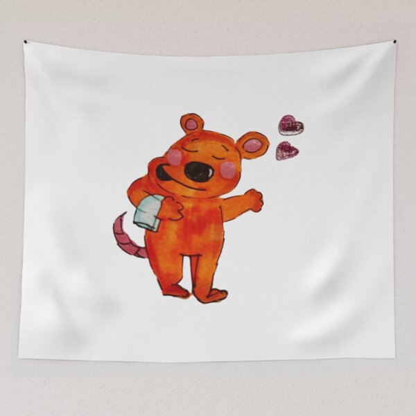 Item preview, Sleepy Orange Bear Cute Kawaii Chibi Illustration designed and sold by Cchotlan.