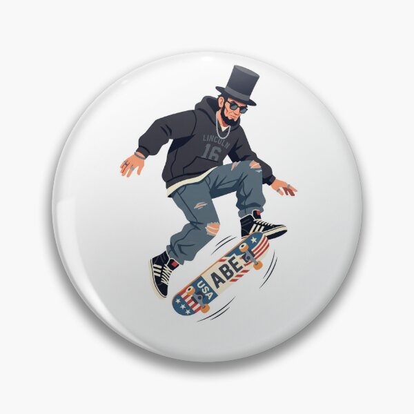 Item preview, Abraham Lincoln Skateboard Kickflip Funny History Skater designed and sold by PictoVibe.