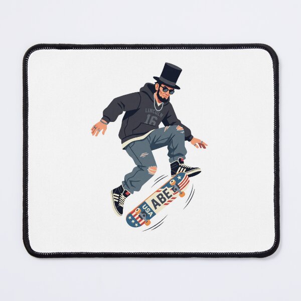 Item preview, Abraham Lincoln Skateboard Kickflip Funny History Skater designed and sold by PictoVibe.