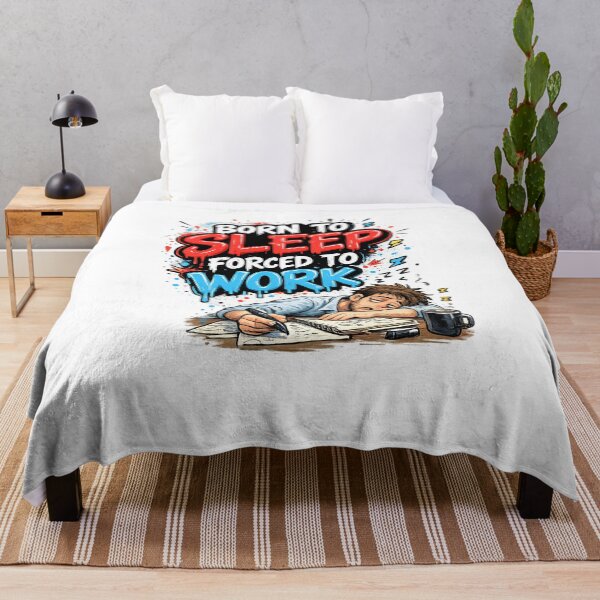 Item preview, Born To Sleep Forced To Work - Hand Drawn Graffiti Art designed and sold by nncreator.