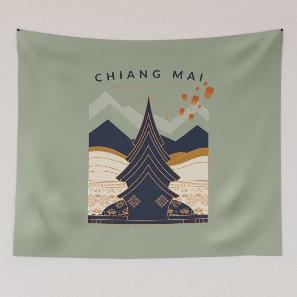 Item preview, World travel fly to  Chiangmai Thailand ,travel gift , brafdesign  designed and sold by Brafdesign.
