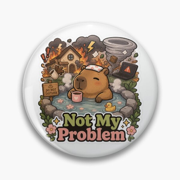 Item preview, Not My Problem Capybara Shirt | Funny Relaxing Capybara Hot Spring Introvert Gift designed and sold by MrDev.