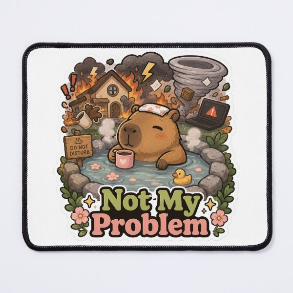 Item preview, Not My Problem Capybara Shirt | Funny Relaxing Capybara Hot Spring Introvert Gift designed and sold by MrDev.