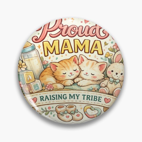 Item preview, Proud Mama Sticker | Raising My Tribe Cute Kitten Mom Gift designed and sold by happyhub786.