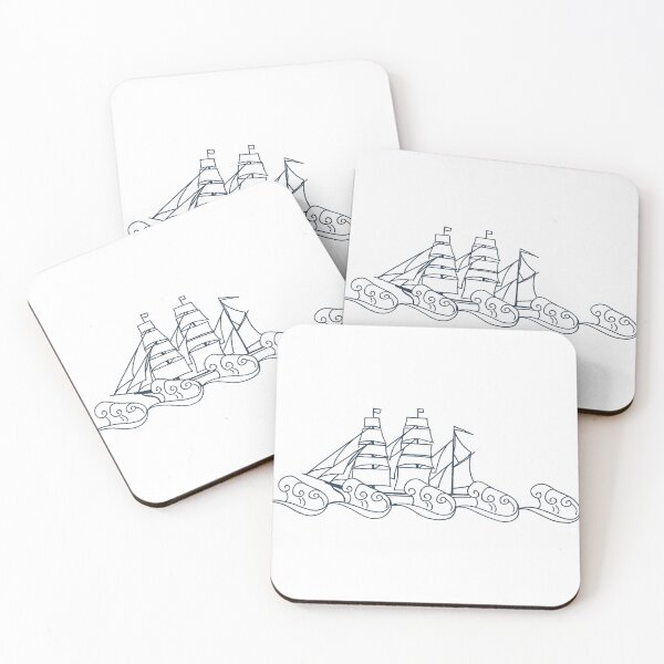 Item preview, Ocean Waves and Tall Ship designed and sold by Mushroom-Lad.