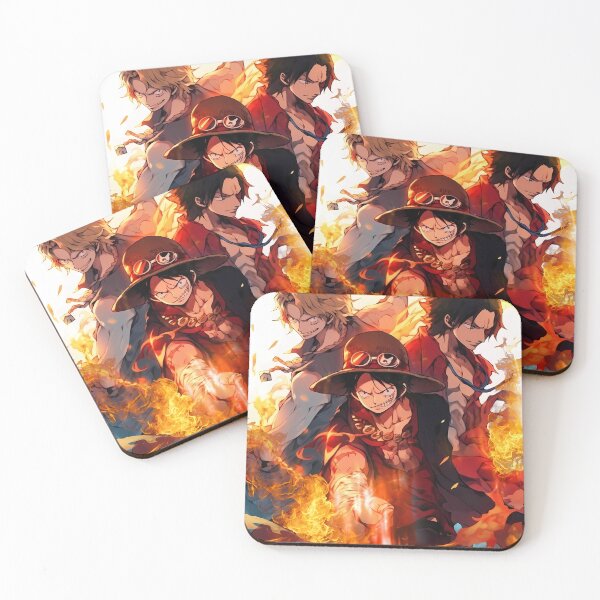 Item preview, Monkey D Luffy One Piece Fiery Pirate Trio designed and sold by MartyHinson.