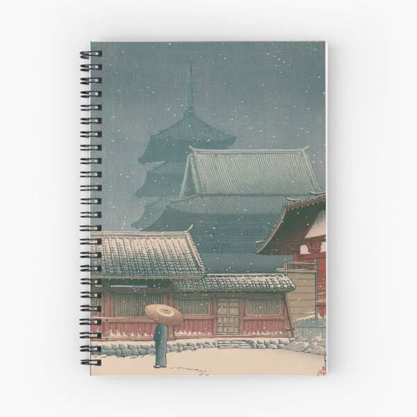 Item preview, Snow at Ueno Pagoda - Kawase Hasui Shin-hanga Japanese Landscape designed and sold by vekotpu.