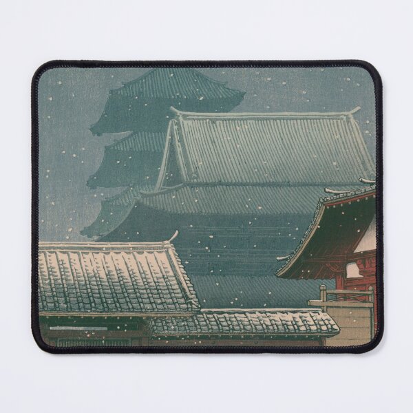 Item preview, Snow at Ueno Pagoda - Kawase Hasui Shin-hanga Japanese Landscape designed and sold by vekotpu.