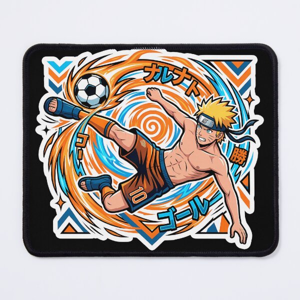 Item preview, Ninja Striker - Dynamic Orange Aura Anime Soccer Art designed and sold by MugenAnime.